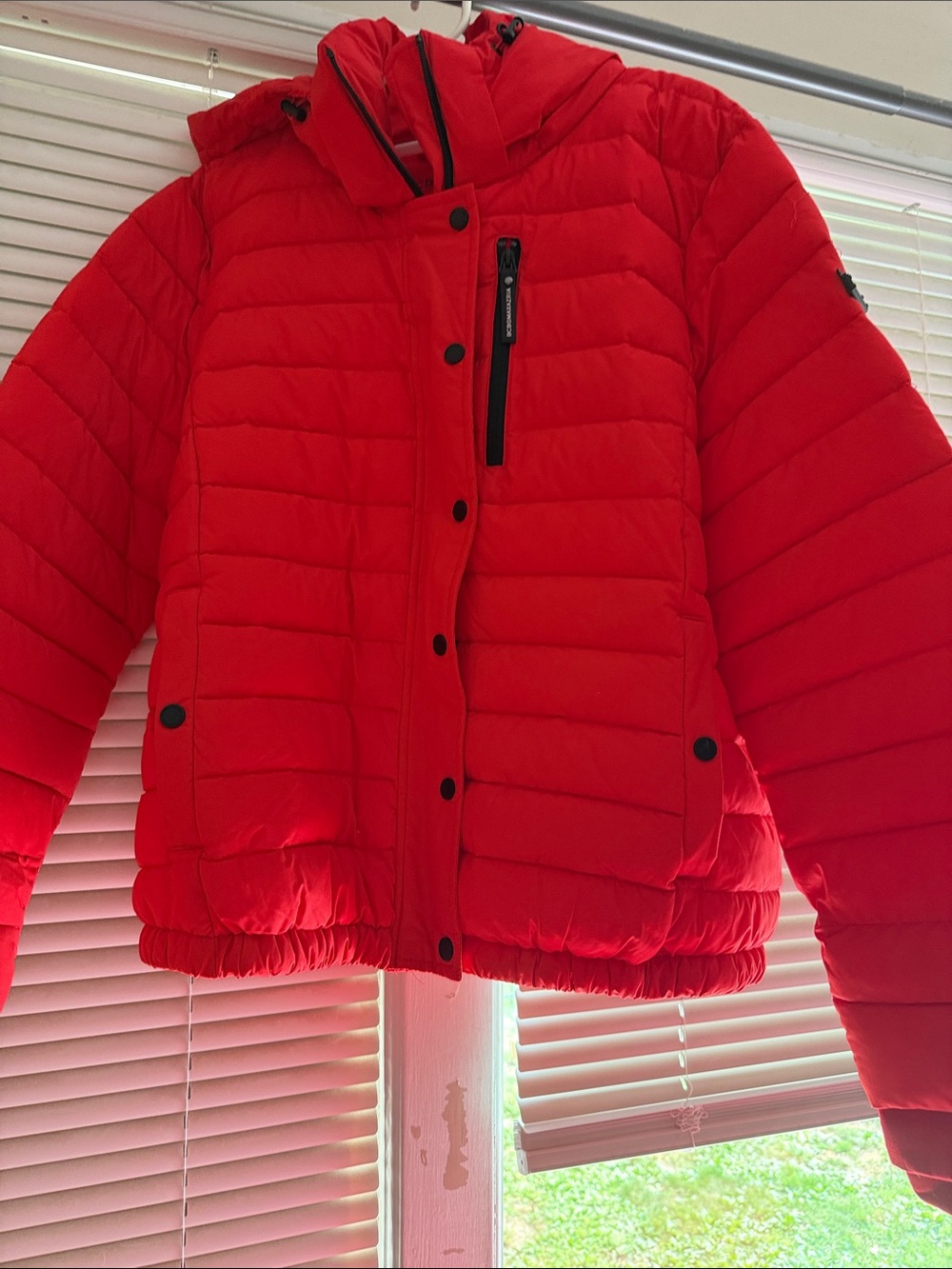 BCBGMaxAzria Kids Red Puffer Jacket with Hood